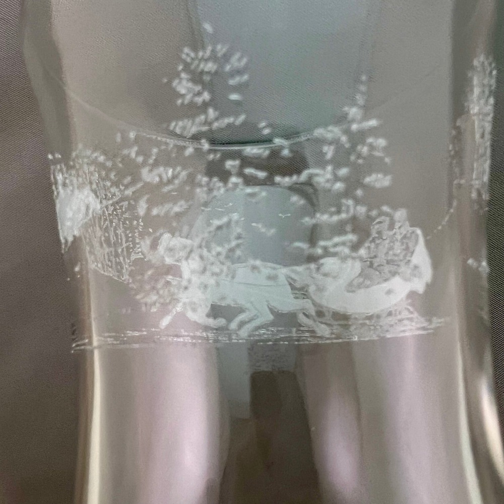 Homco Votive Holders Unisex OS Clear Excellent Sleigh Ride Peg Glass Set 2 - Picture 9 of 9